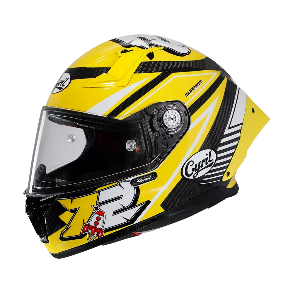 CYRIL R30s Number 72 Gloss Full Face Motorcycle Helmet