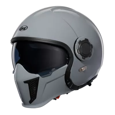 CYRIL C200 Gloss Grey Convertible Motorcycle Helmet