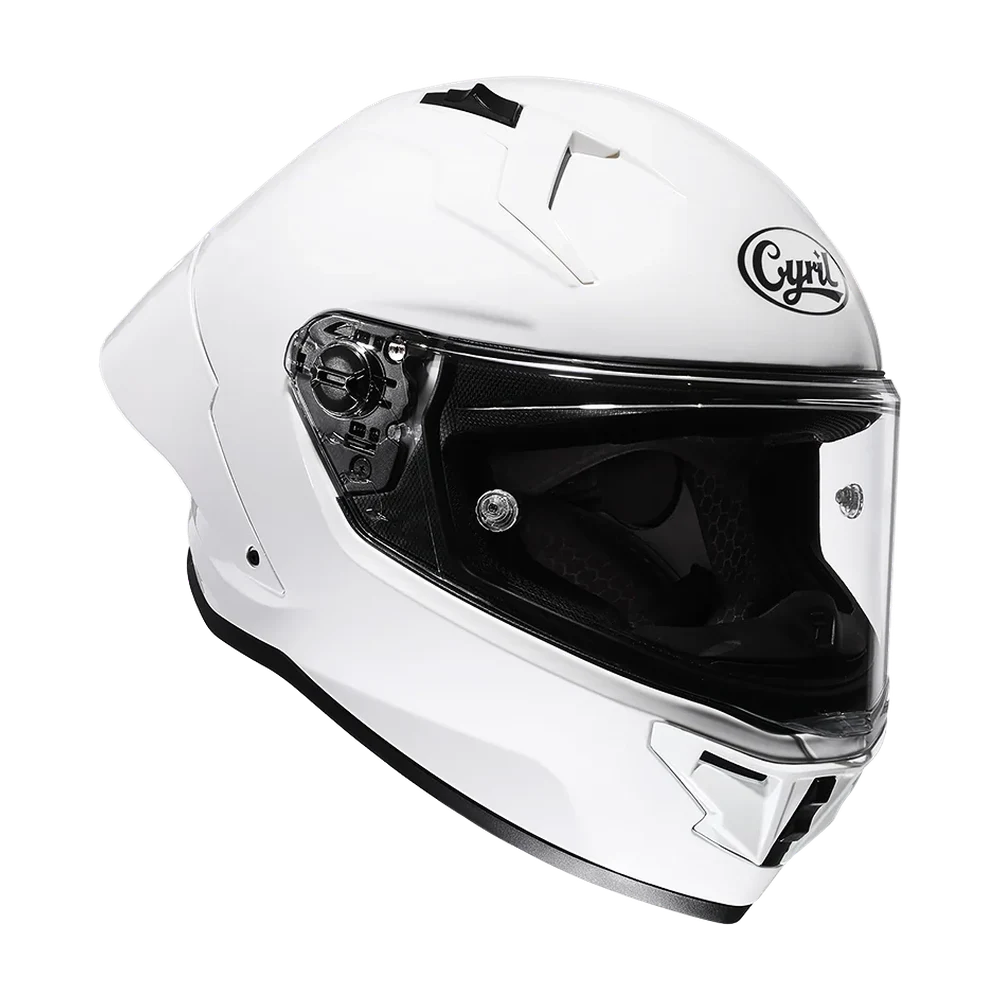 CYRIL R1-PRO Gloss White Full Face Helmet