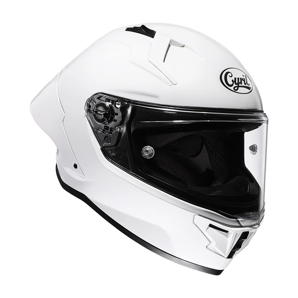 CYRIL R1-PRO Gloss White Full Face Helmet