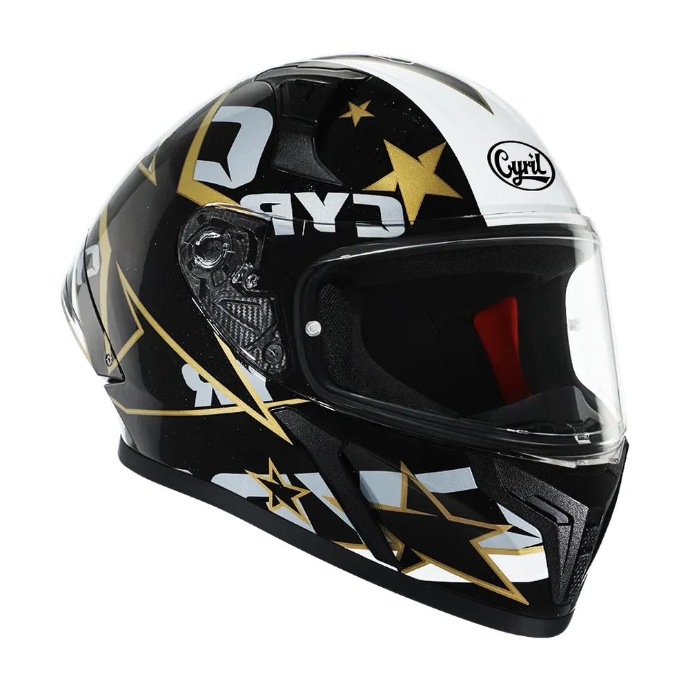 CYRIL Mad Shark FF357 Star Blaze 3 Gloss Full Face Helmet