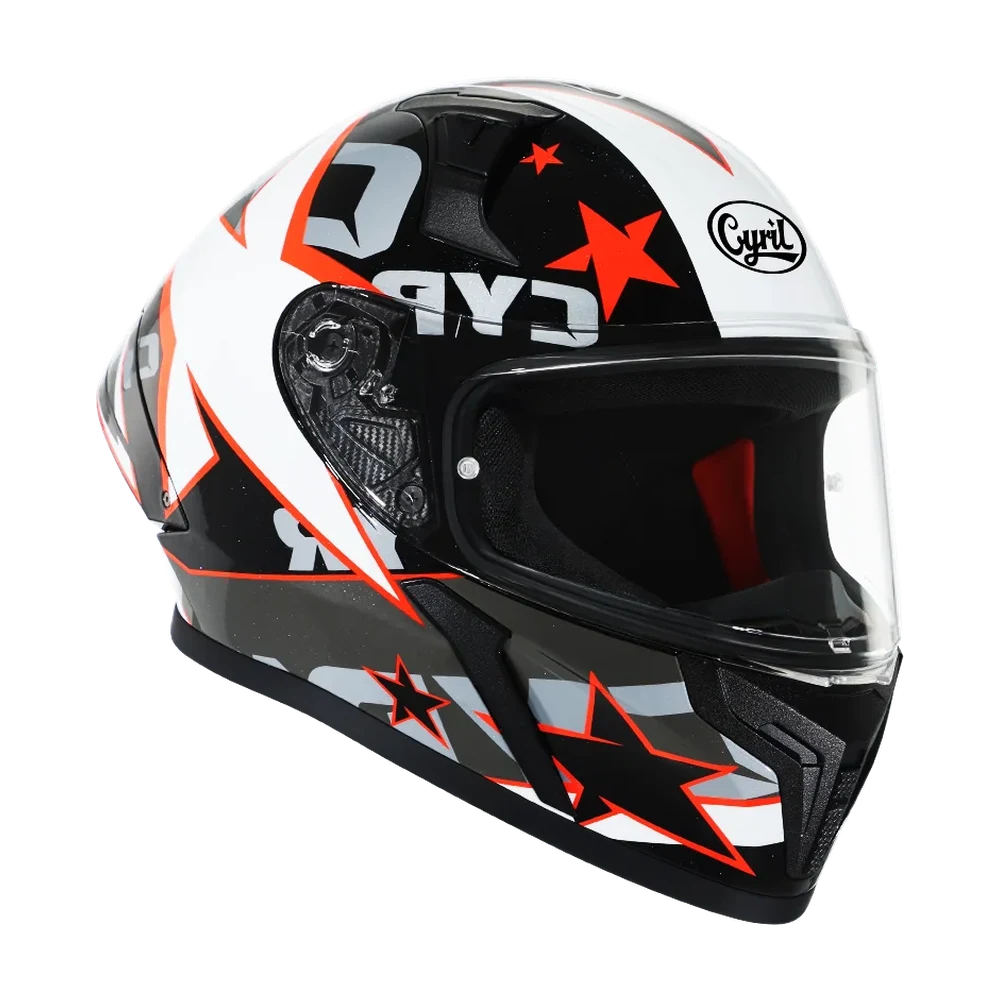 CYRIL Mad Shark FF357 Star Blaze 1 Gloss Full Face Helmet