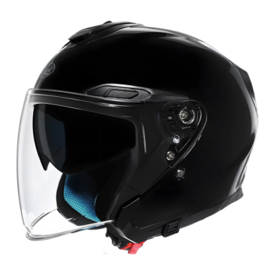 CYRIL R18 Black Gloss Dual Visor Open Face Helmet