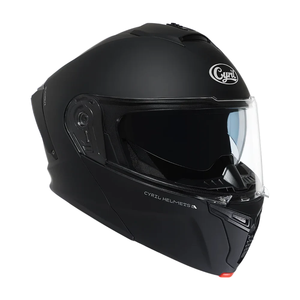 CYRIL THUNDER A128 Black Matt Dual Visor Modular Helmet