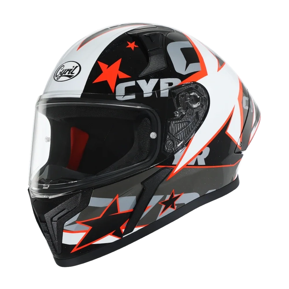 CYRIL Mad Shark FF357 Star Blaze 1 Gloss Full Face Helmet