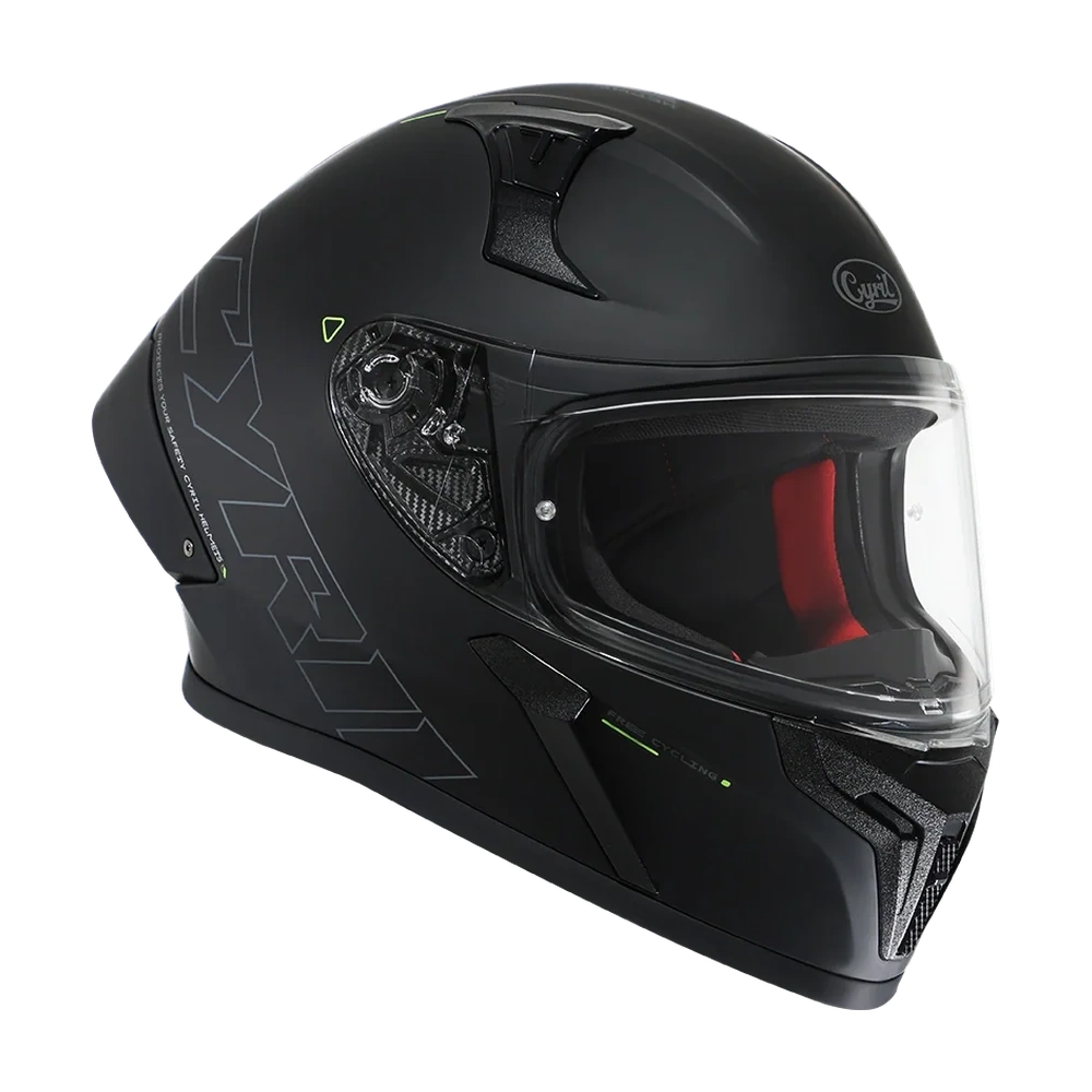 CYRIL Mad Shark FF357 Matt Black Full Face Helmet