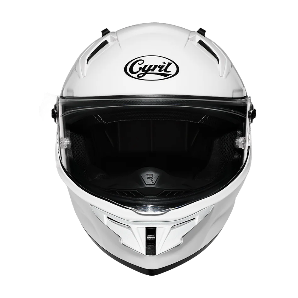 CYRIL R1-PRO Gloss White Full Face Helmet