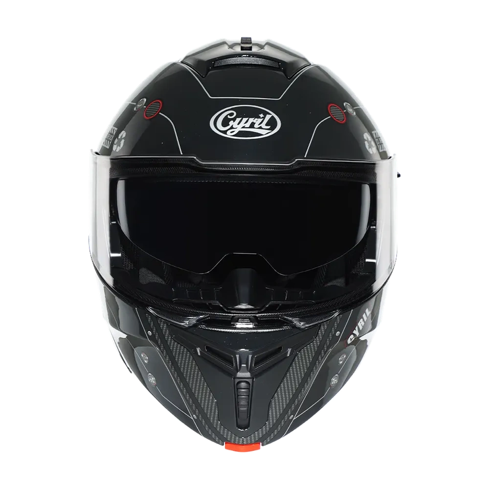 CYRIL THUNDER A128 Flowing light 03 Gloss Dual Visor Modular Helmet