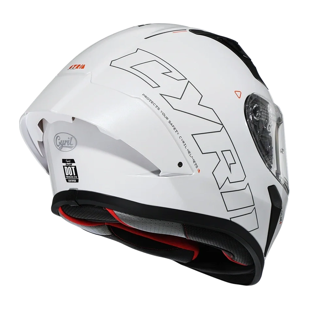 CYRIL Mad Shark FF357 Gloss White Full Face Helmet