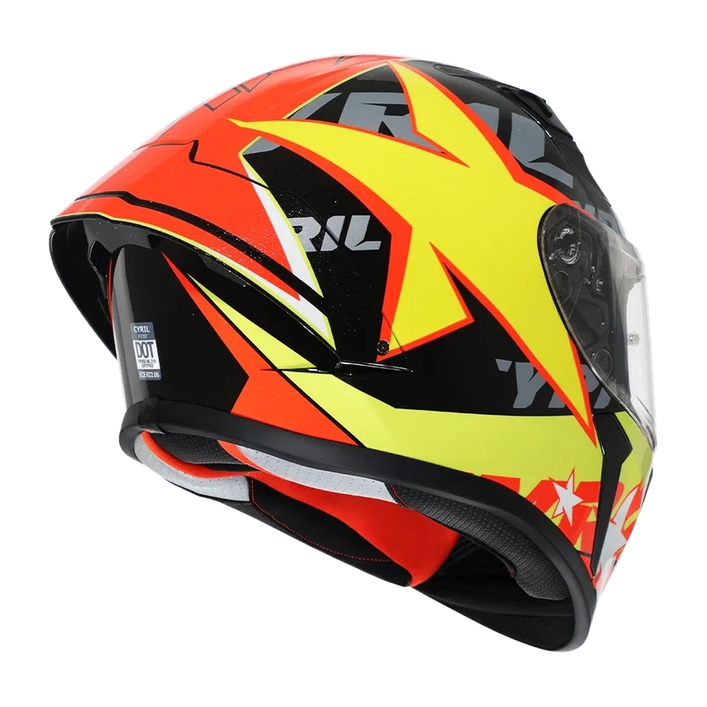 CYRIL Mad Shark FF357 Star Blaze 2 Gloss Full Face Helmet