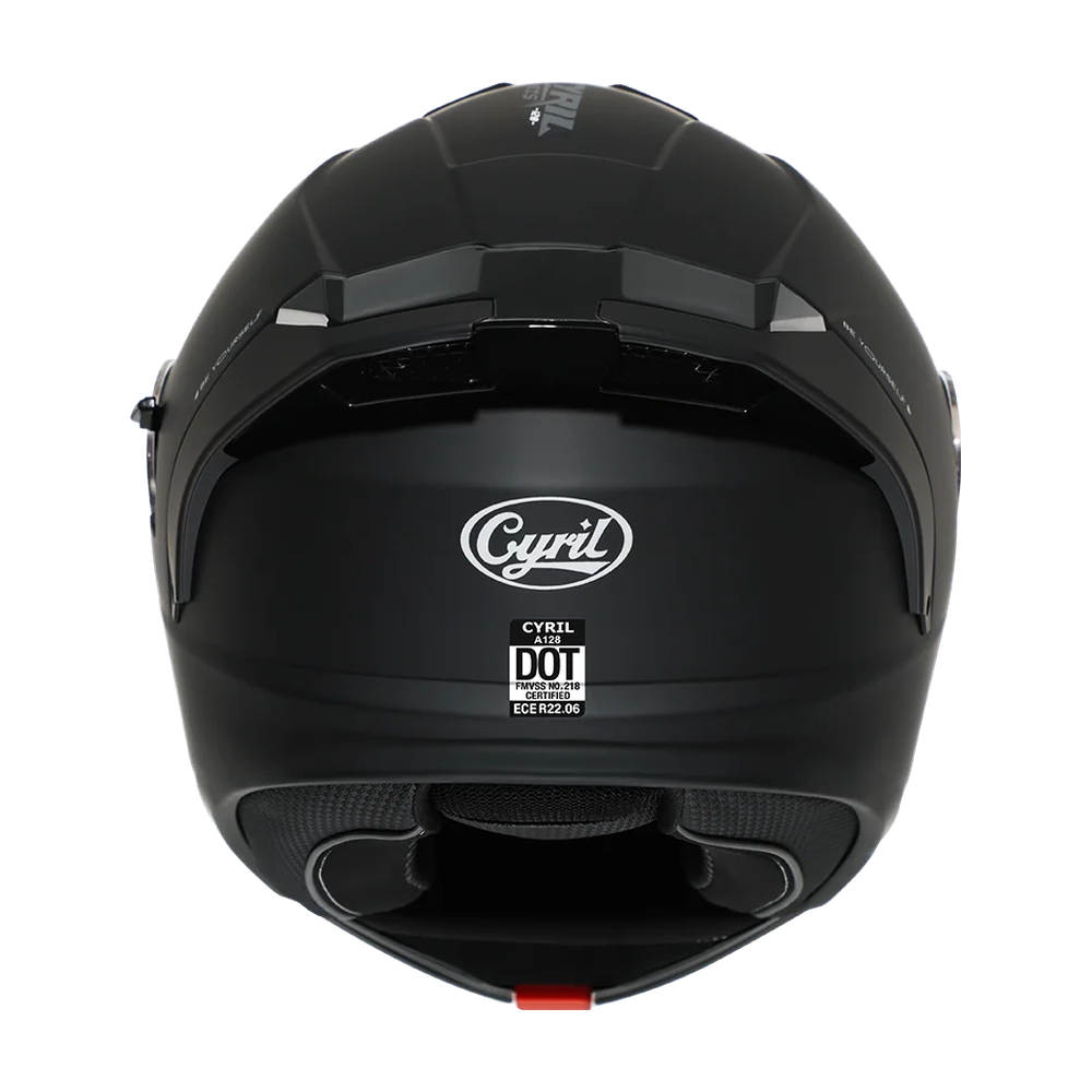 CYRIL THUNDER A128 Black Matt Dual Visor Modular Helmet