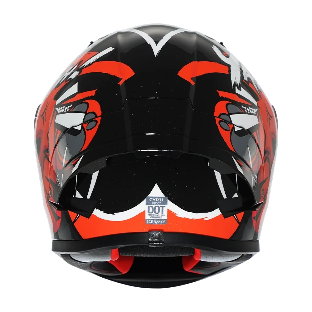 CYRIL Mad Shark FF357 Devi Pop Gloss Full Face Helmet