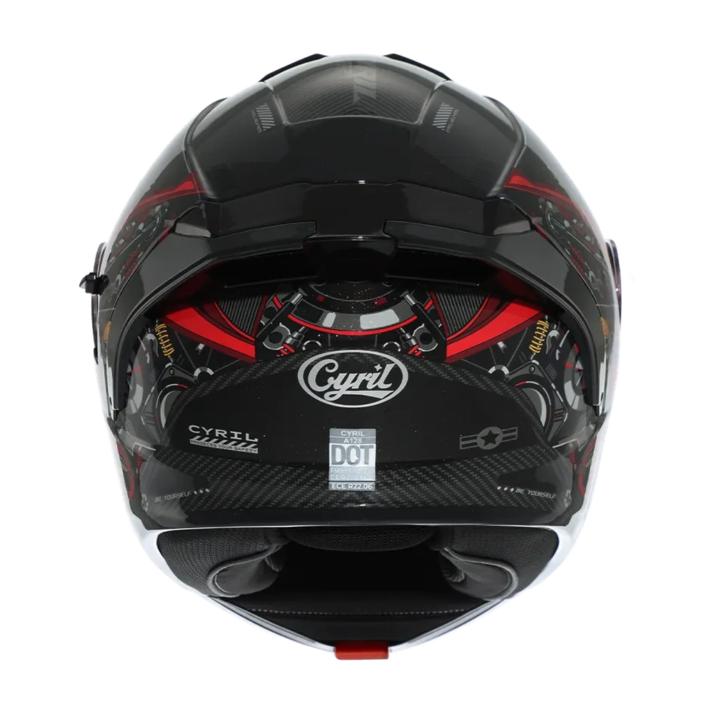 CYRIL THUNDER A128 Flowing light 03 Gloss Dual Visor Modular Helmet