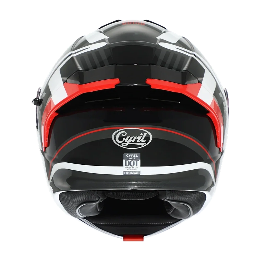 CYRIL THUNDER A128 Flowing light 02 Gloss Dual Visor Modular Helmet
