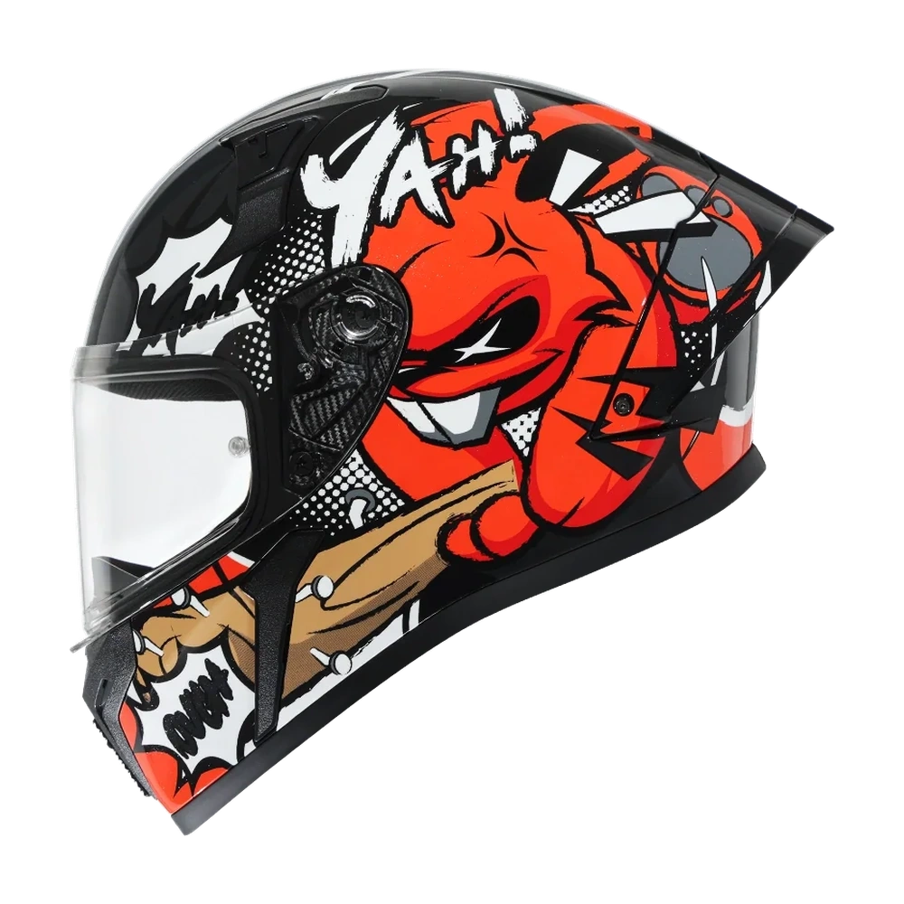 CYRIL Mad Shark FF357 Devi Pop Gloss Full Face Helmet