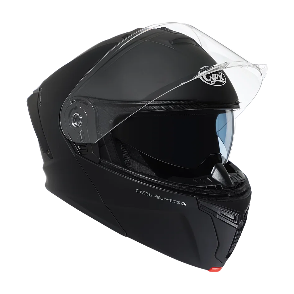 CYRIL THUNDER A128 Black Matt Dual Visor Modular Helmet
