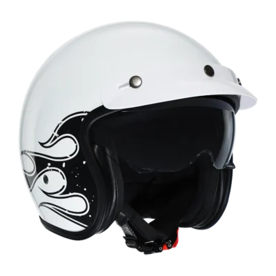 Movelck Open Face Helmet Ghost Flame 01 Gloss