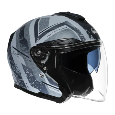 R18 Dual Visor Open Face Helmet Flash Track 02 Matt