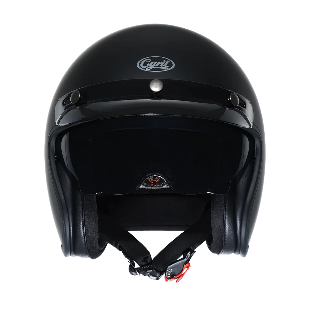 CYRIL Movelck Black Matte Open Face Helmet
