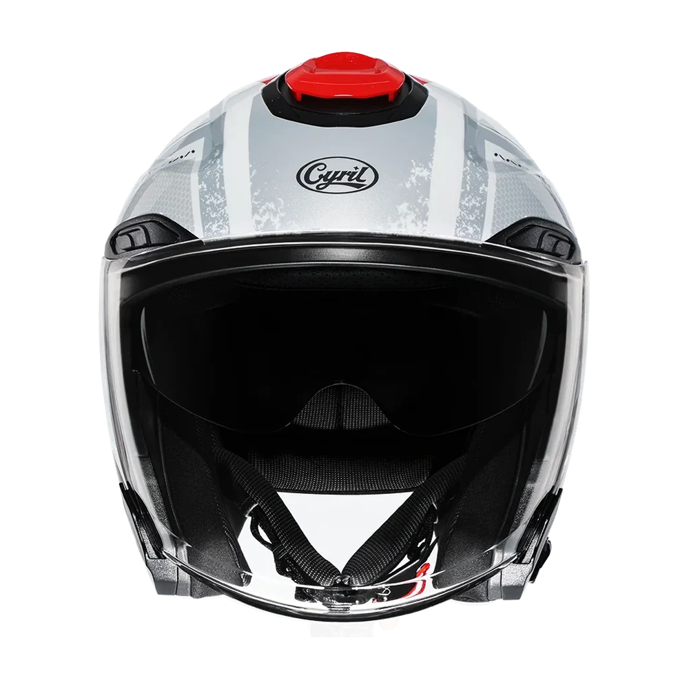 CYRIL R18 Flash Track 01 Gloss Dual Visor Open Face Helmet
