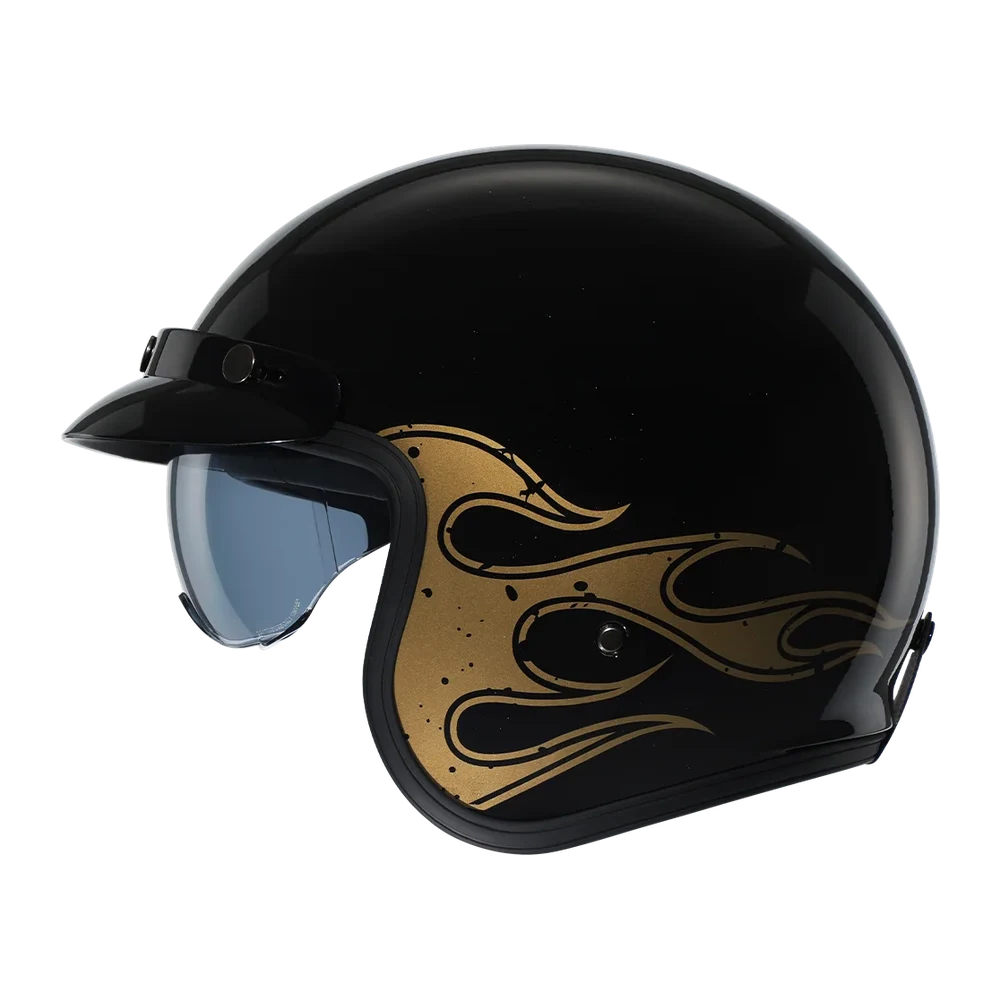 CYRIL Movelck Ghost Flame 03 Gloss Open Face Helmet