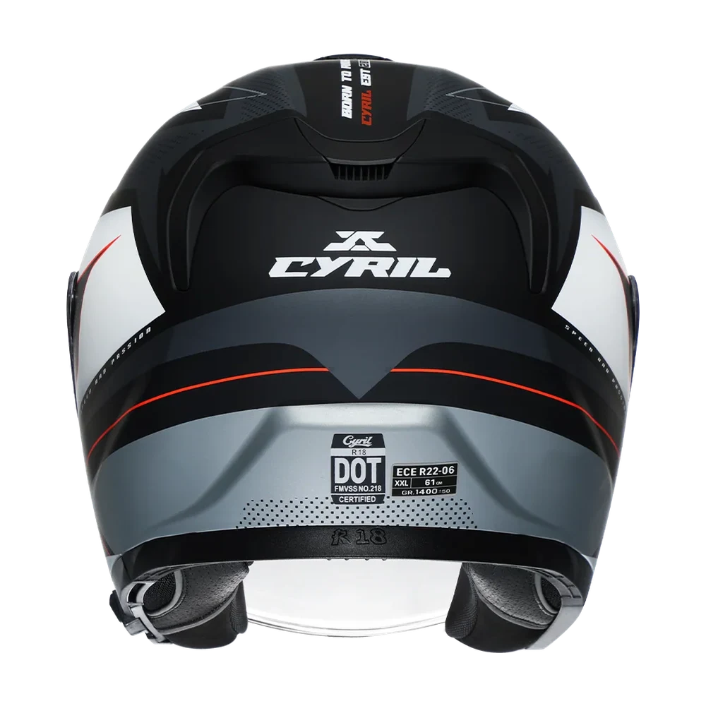 CYRIL R18 Speedster 02 Matt Dual Visor Open Face Helmet