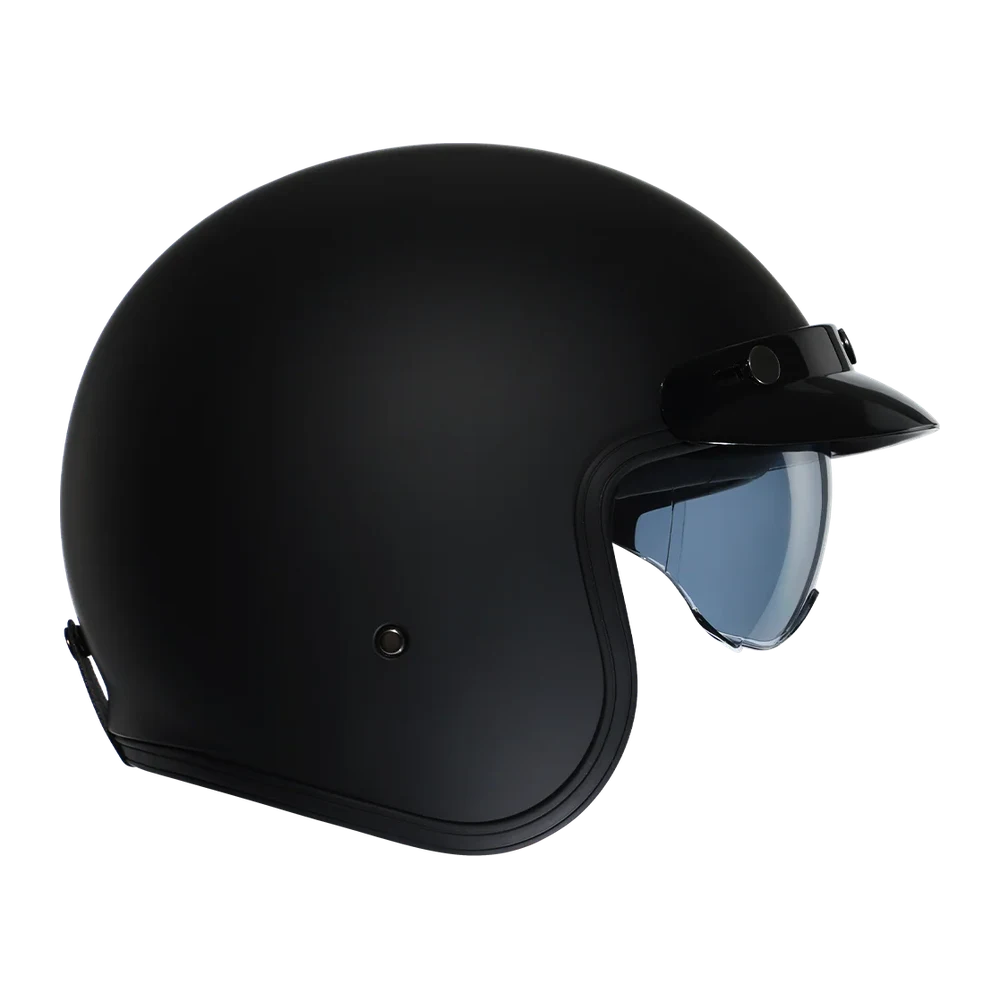 CYRIL Movelck Black Matte Open Face Helmet