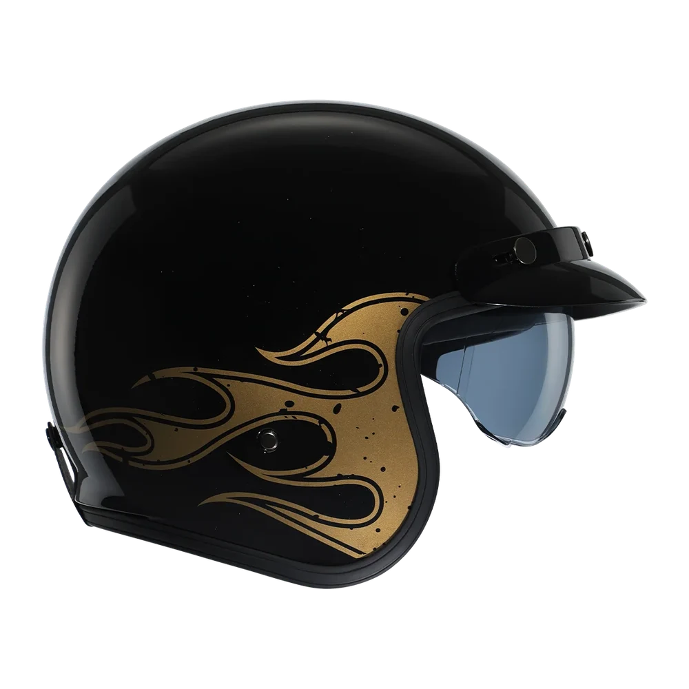 CYRIL Movelck Ghost Flame 03 Gloss Open Face Helmet