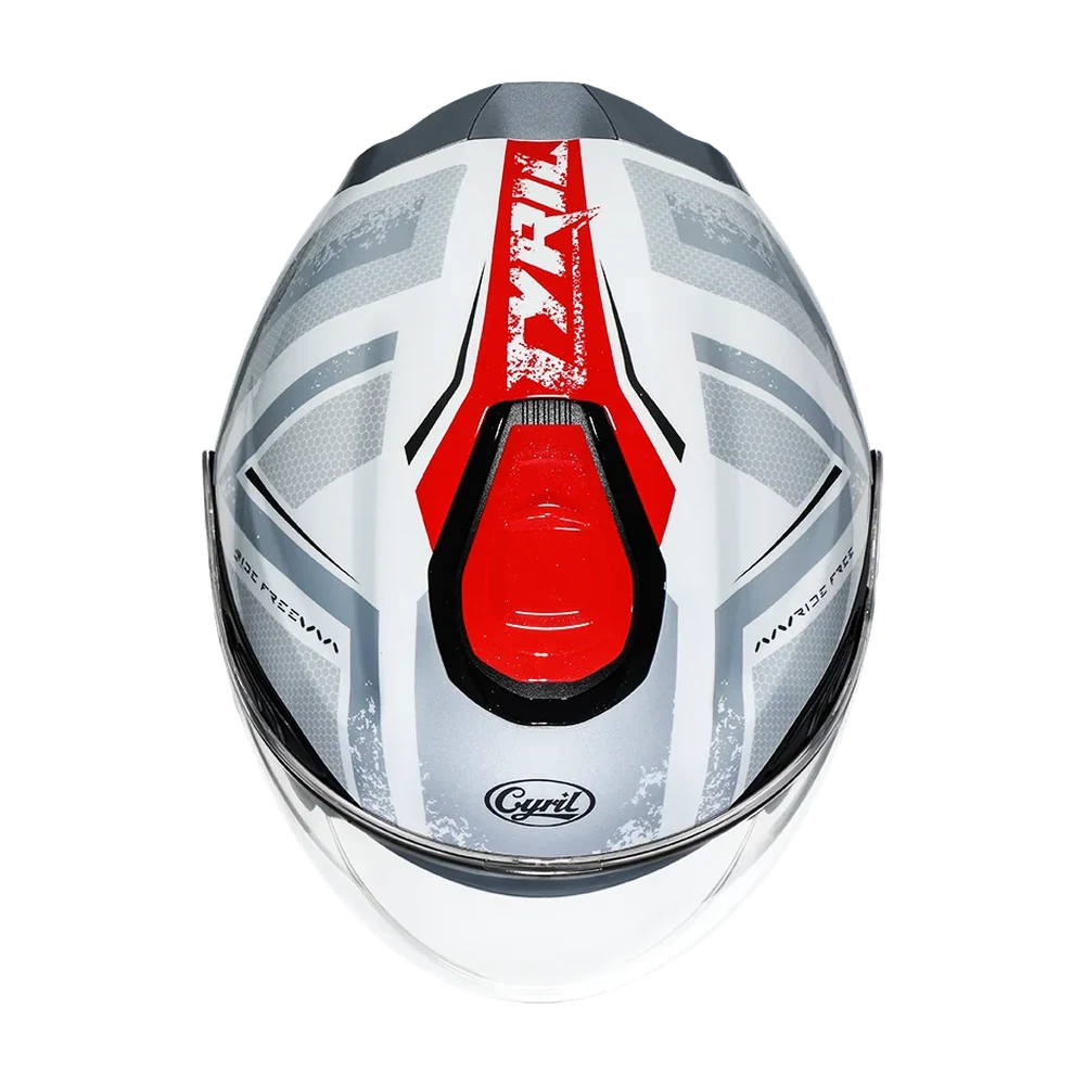 CYRIL R18 Flash Track 01 Gloss Dual Visor Open Face Helmet