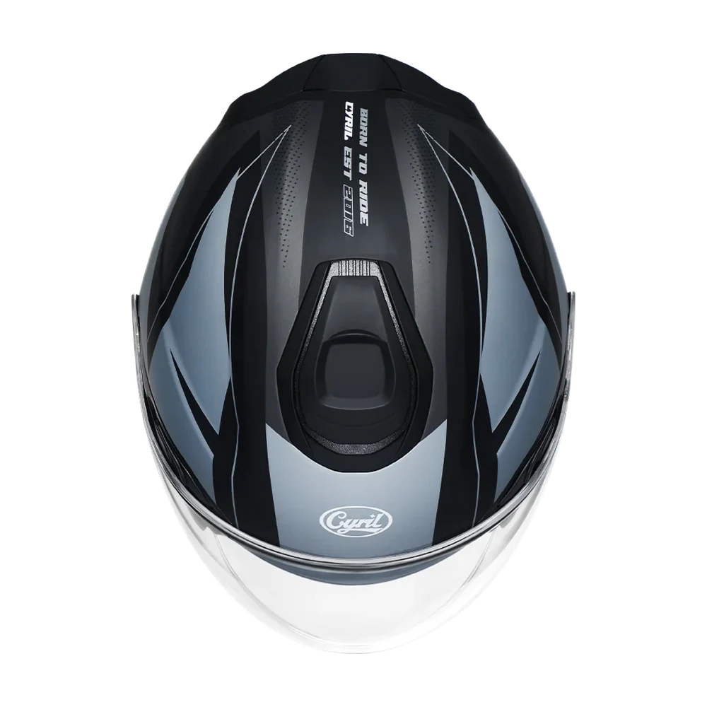 CYRIL R18 Speedster 01 Matt Dual Visor Open Face Helmet